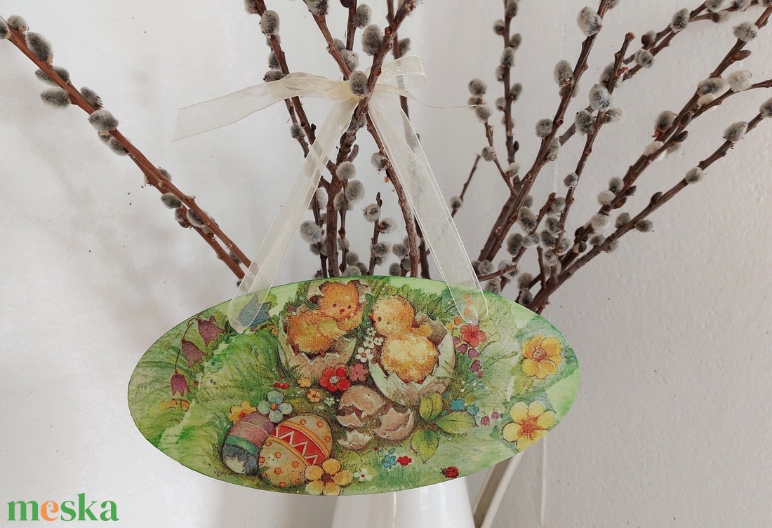 Húsvéti függődísz - ünnepi díszek, dekorációk - húsvéti díszek és dekorációk - húsvéti ajtódísz, kopogtató - Meska.hu