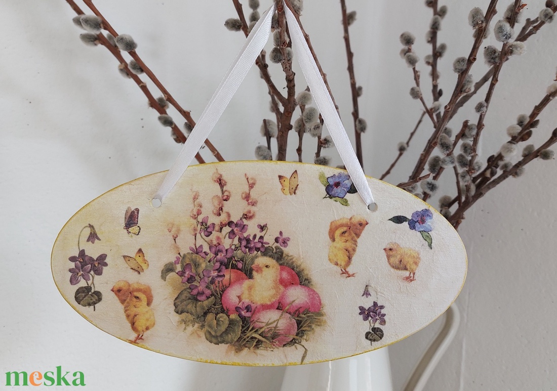 Húsvéti függődísz - ünnepi díszek, dekorációk - húsvéti díszek és dekorációk - húsvéti ajtódísz, kopogtató - Meska.hu