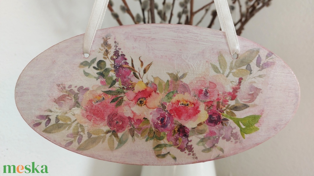 Virágos függődísz - otthon & életmód - dekoráció - fali és függő dekoráció - függődísz - Meska.hu