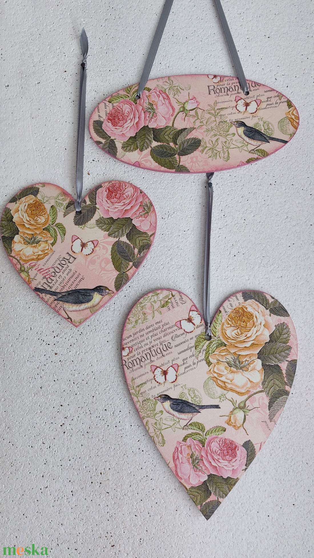 Romantikus szív - otthon & életmód - dekoráció - ajtó- és ablak dekoráció - ajtódísz & kopogtató - Meska.hu