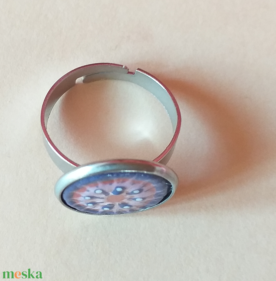 Lila-rózsaszín hatás        - ékszer - gyűrű - kerek gyűrű - Meska.hu