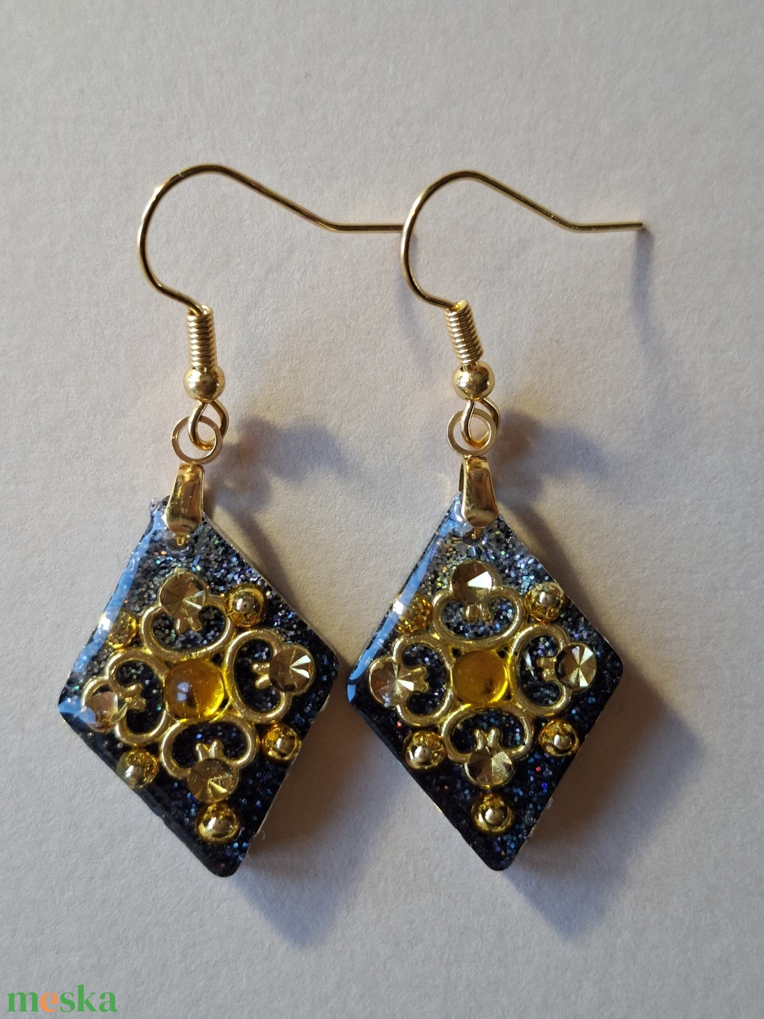 Arany, ezüst barokkos - fülbevaló - ékszer - fülbevaló - lógó fülbevaló - Meska.hu