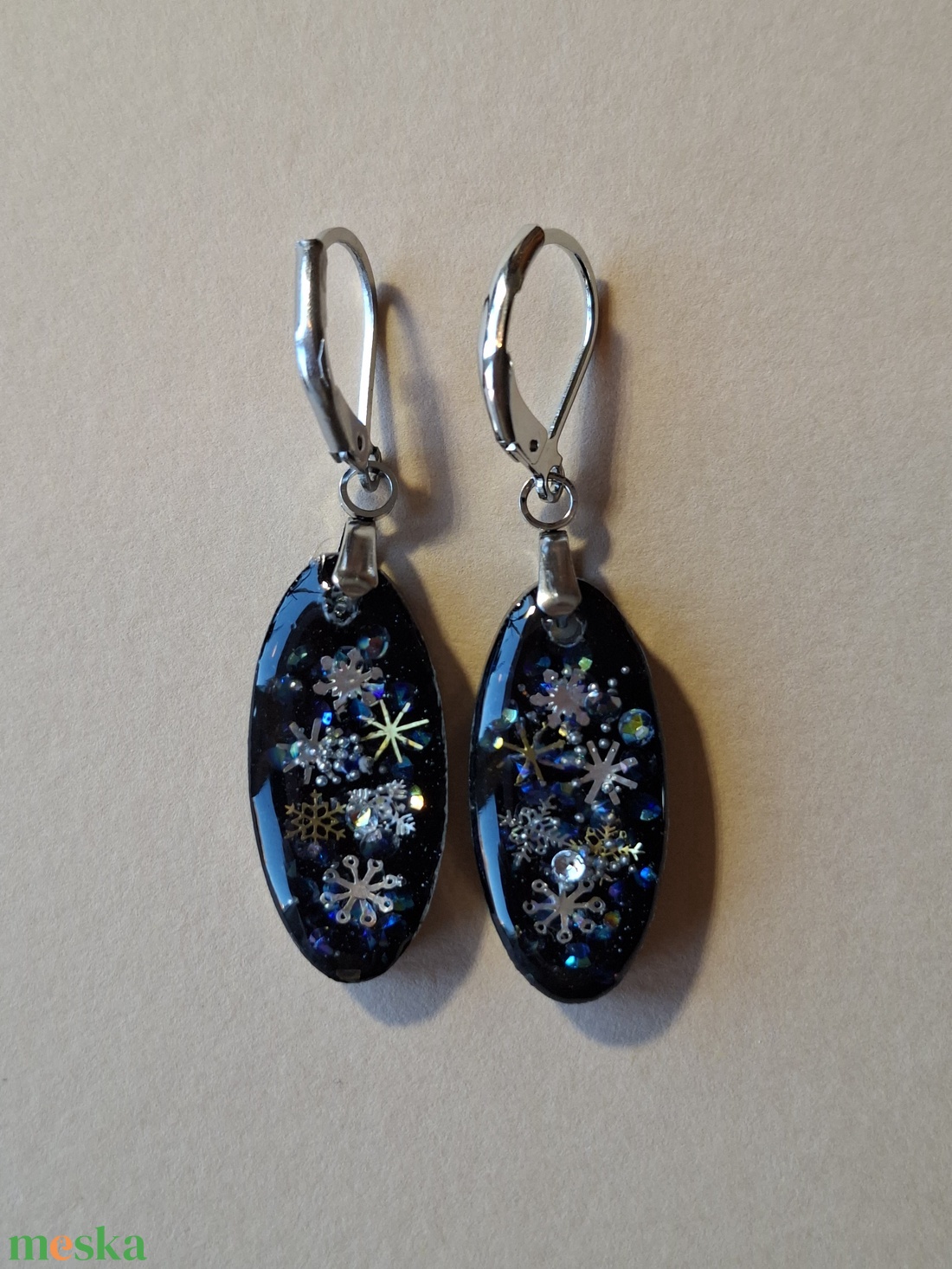 Csendes éj - fülbevaló - ékszer - fülbevaló - lógó fülbevaló - Meska.hu