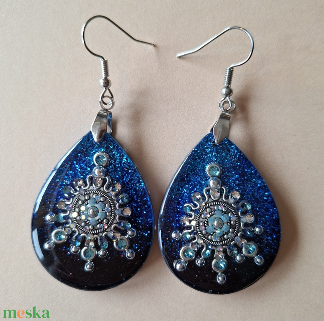 Csodálatos éj - fülbevaló - ékszer - fülbevaló - lógó csepp fülbevaló - Meska.hu