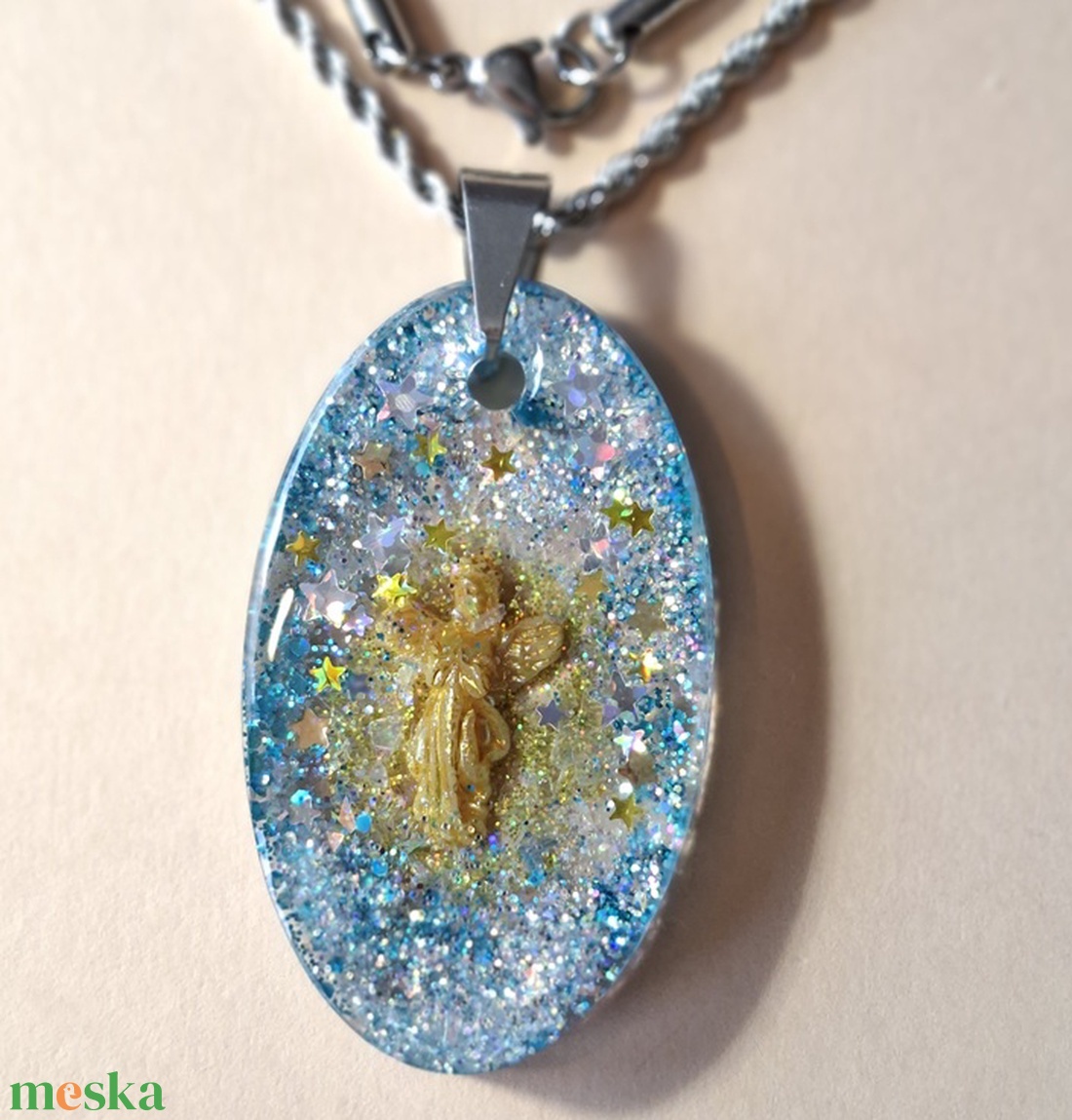 Karácsonyi angyal - ékszer - nyaklánc - medál - Meska.hu