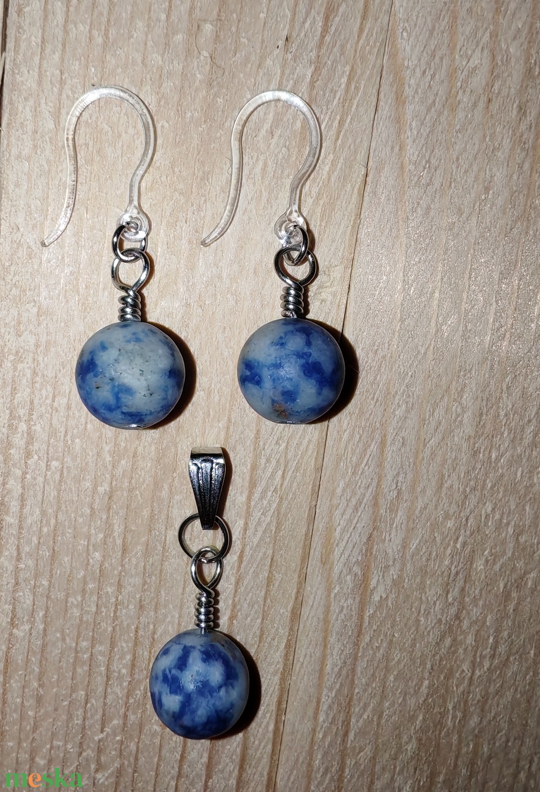 Szodalit ékszerszett - ékszer - ékszerszett - Meska.hu