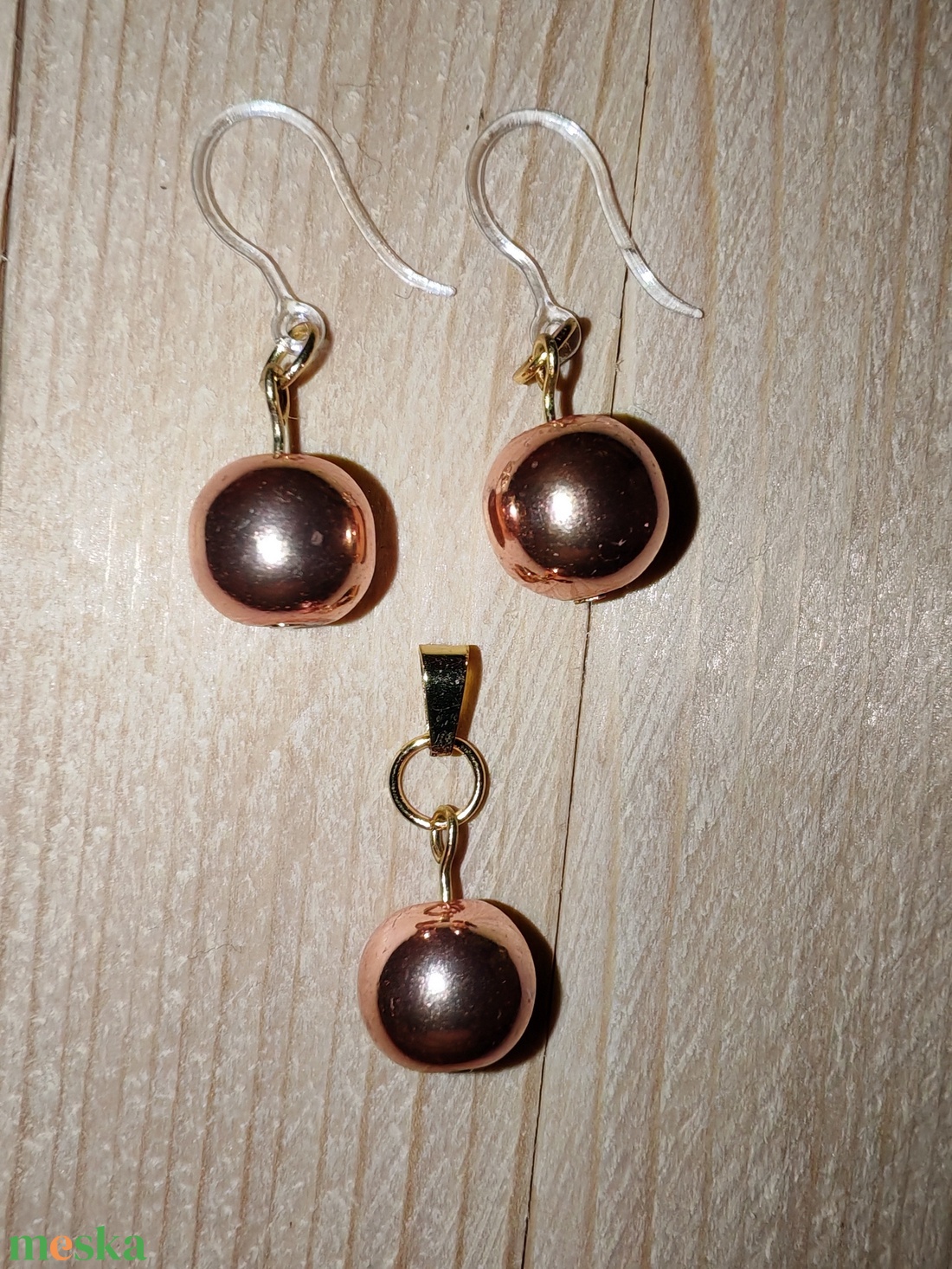 Rosegold Hematit ékszerszett - ékszer - ékszerszett - Meska.hu