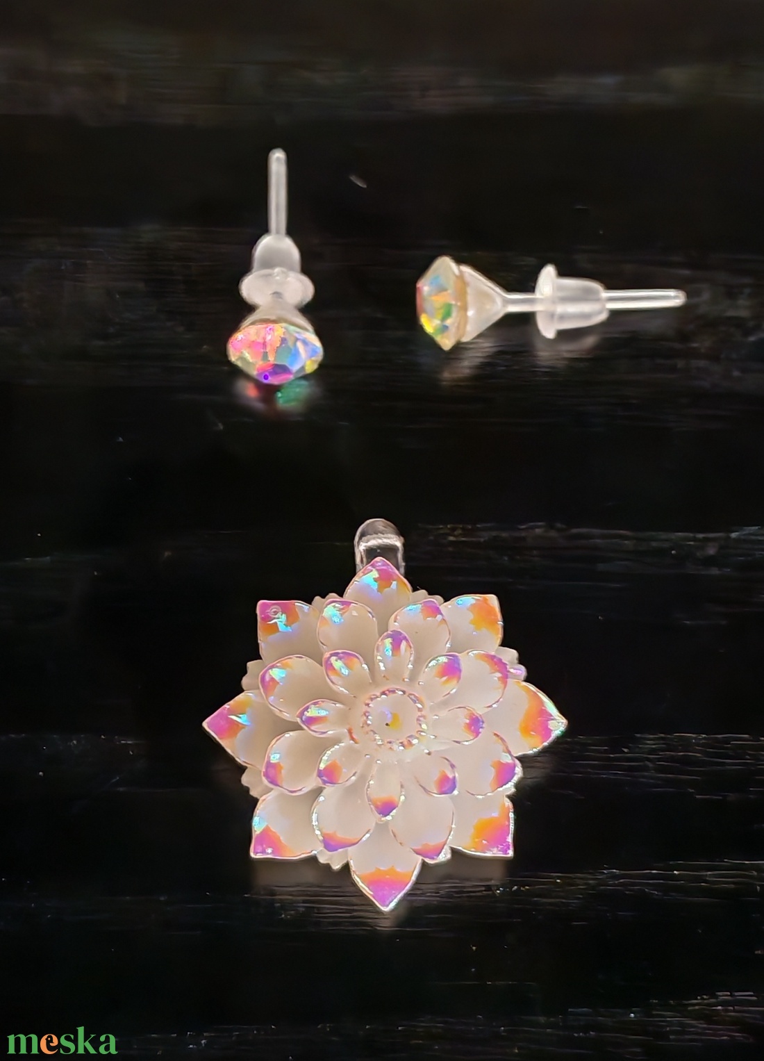 Jégvirág ékszerszett (fémmentes) - ékszer - ékszerszett - Meska.hu