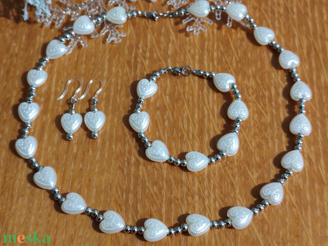 Mézeskalácsszív ékszerszett  - ékszer - ékszerszett - Meska.hu