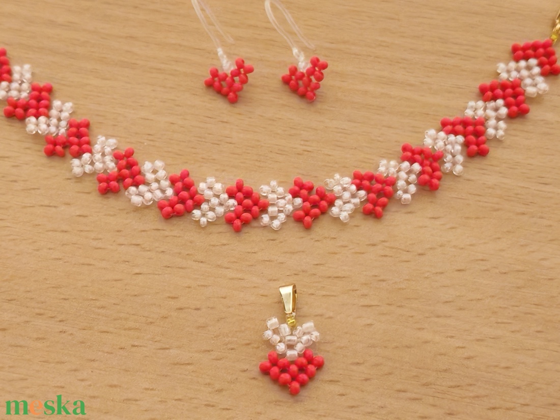 Szívecske Gyöngy Ékszerszett - ékszer - ékszerszett - Meska.hu