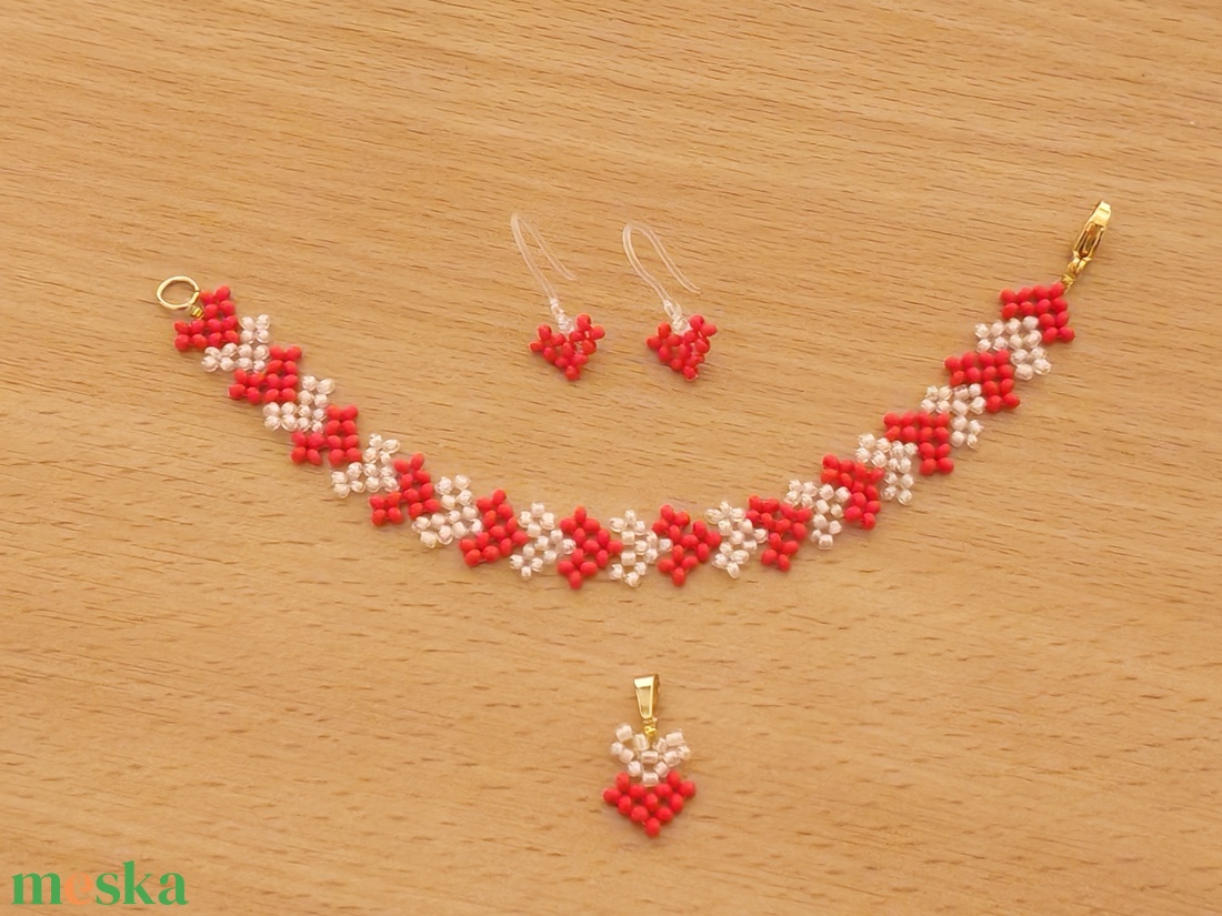 Szívecske Gyöngy Ékszerszett - ékszer - ékszerszett - Meska.hu