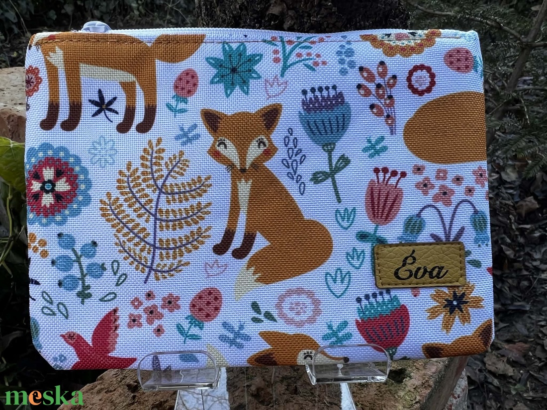 Nelli - rókamintás közepes méretű neszesszer - táska & tok - neszesszer - Meska.hu