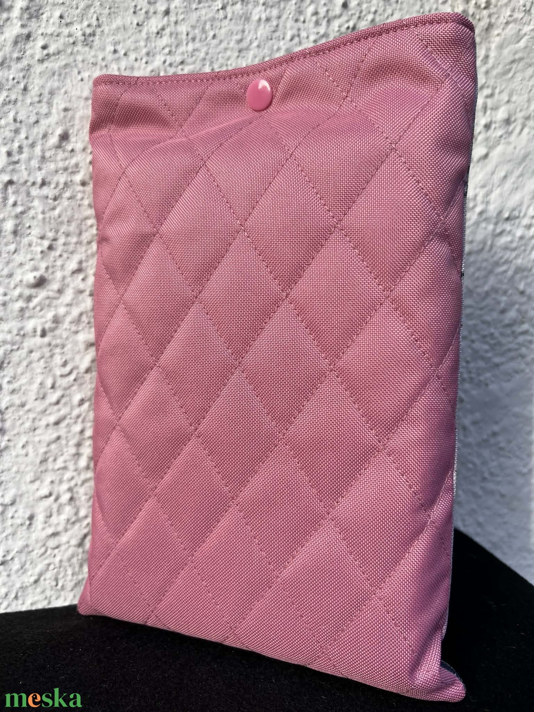 Rózsaszínű könyves-virágos mintás könyvtok vízálló anyagból - könyv & zene - könyvtok - Meska.hu