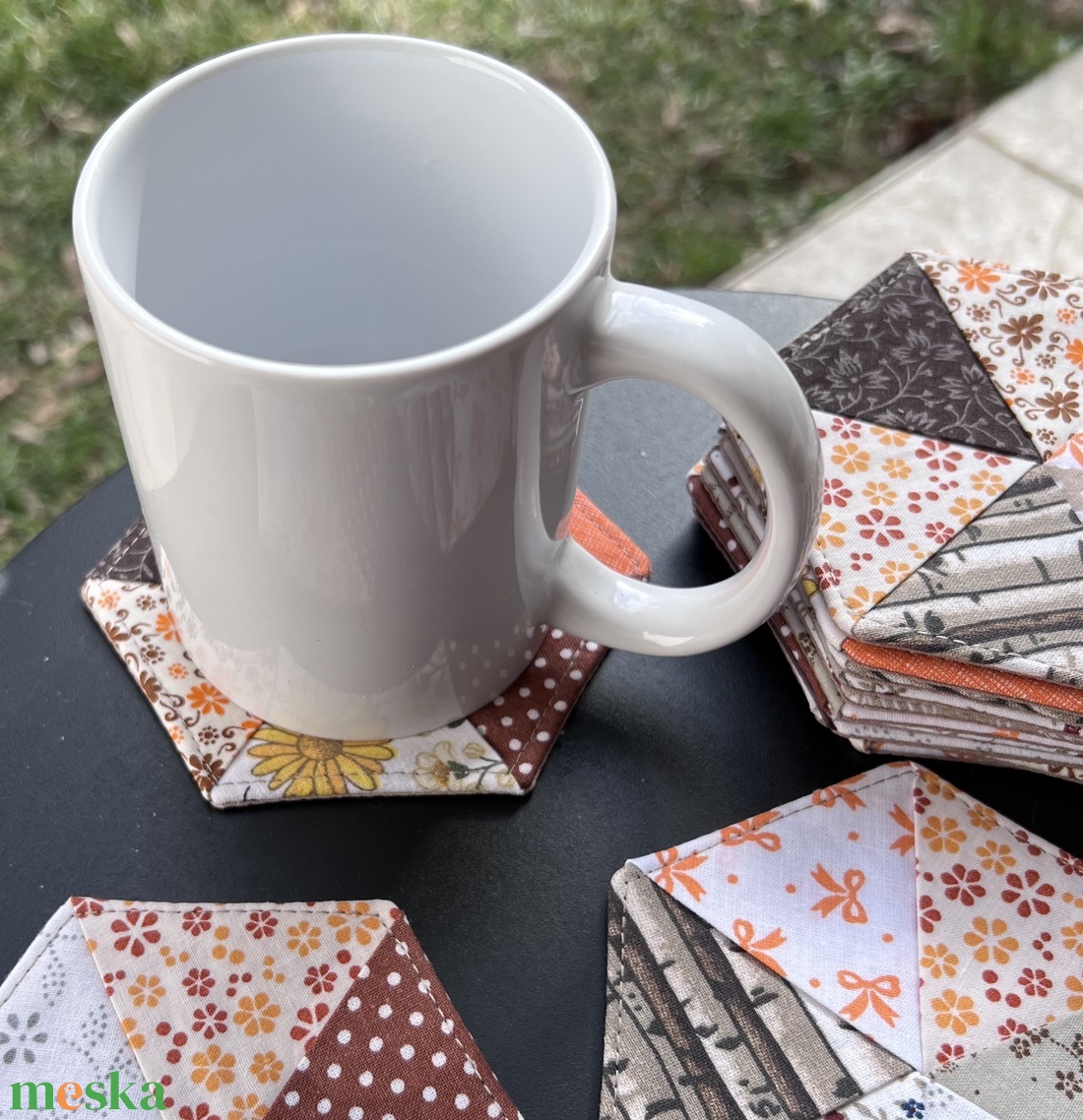 Hatszögletű poháralátét - otthon & életmód - konyhafelszerelés, tálalás - tálalás - tányér- és poháralátét - Meska.hu