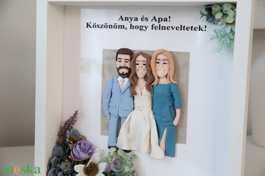 Szülőköszöntő  portré  - esküvő - emlék & ajándék - nászajándék - nászajándék gyűjtők - Meska.hu