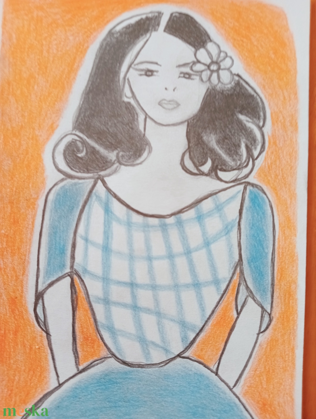 Narancs és kék kollekció  - művészet - grafika & illusztráció - ceruzarajz - Meska.hu