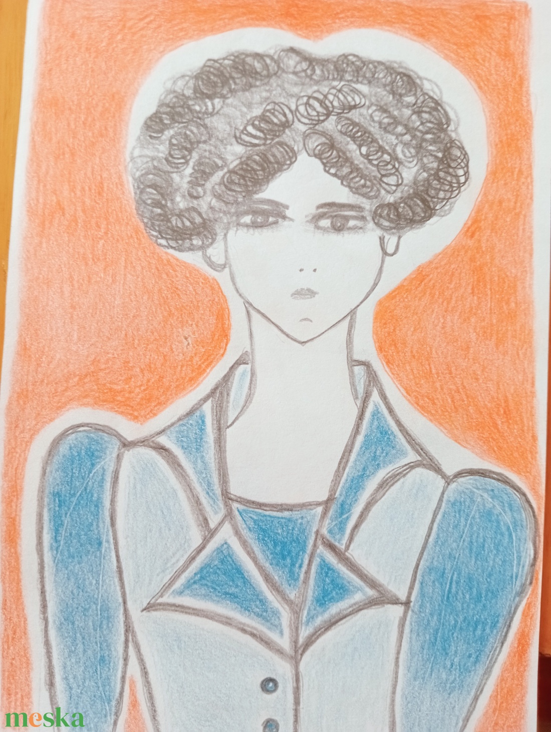 Narancs és kék kollekció  - művészet - grafika & illusztráció - ceruzarajz - Meska.hu