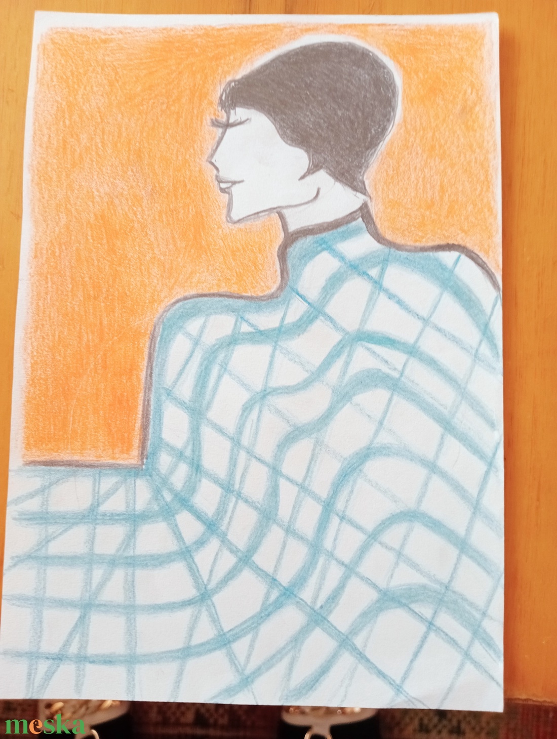 Narancs és kék kollekció  - művészet - grafika & illusztráció - ceruzarajz - Meska.hu