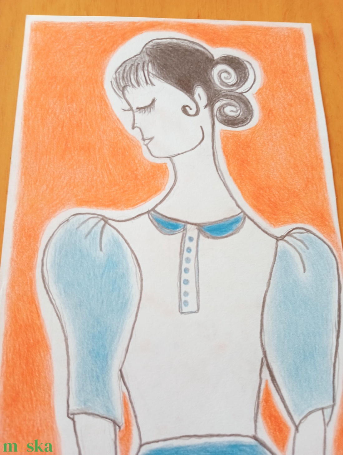 Narancs és kék kollekció  - művészet - grafika & illusztráció - ceruzarajz - Meska.hu