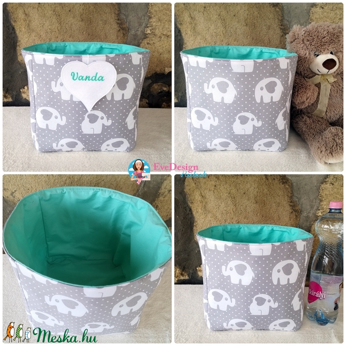 Textil tároló babaszobába - - Meska.hu Textil tároló babaszobába - - Meska.hu