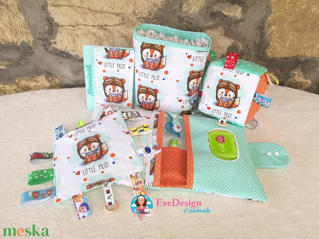 Babalátogató ajándék csomag névhímzéssel - játék & sport - babalátogató ajándékcsomag - Meska.hu