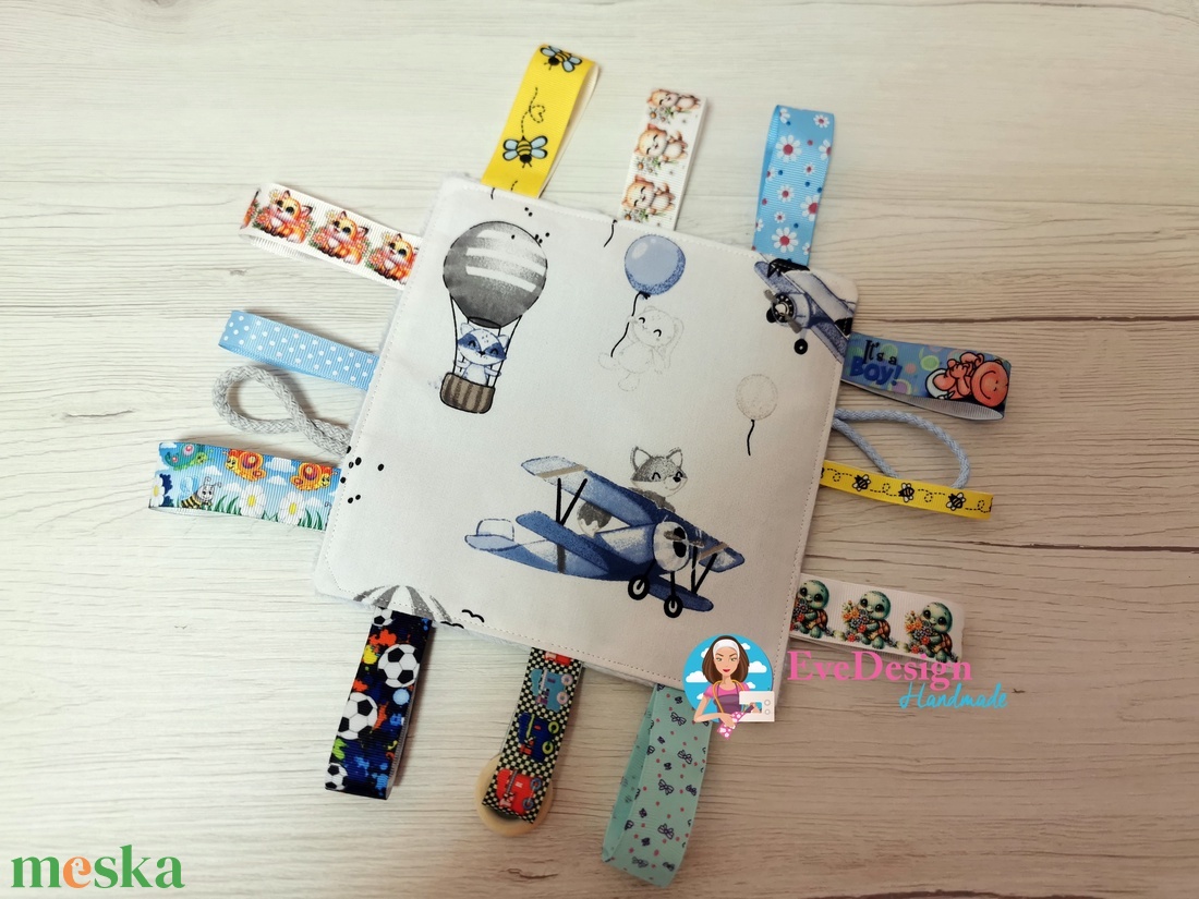 Plüss-Pamut címkerongyi, rongyi kendő - játék & sport - 3 éves kor alattiaknak - alvóka & rongyi - Meska.hu