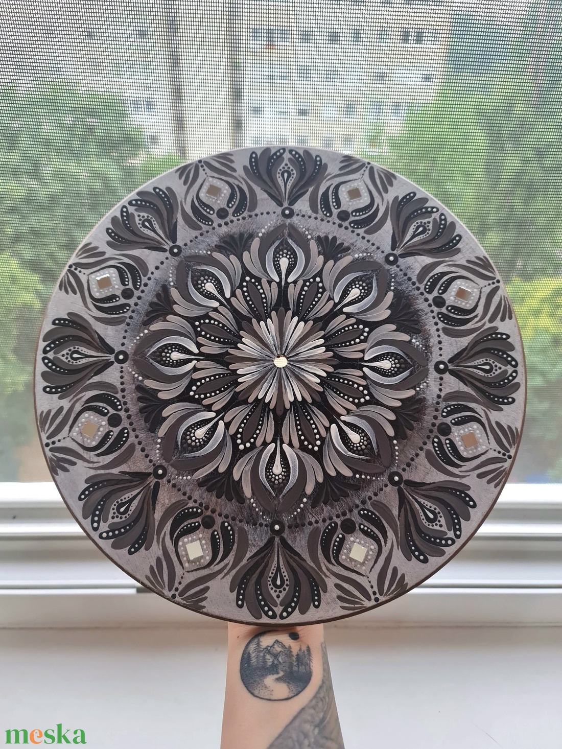 Mandala /barna, antik hatású/ - művészet - festmény - akril - Meska.hu Mandala /barna, antik hatású/ - művészet - festmény - akril - Meska.hu