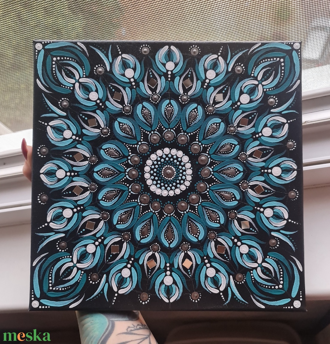 Mandala /kék, türkiz/ - otthon & életmód - dekoráció - spiritualitás - mandala - Meska.hu