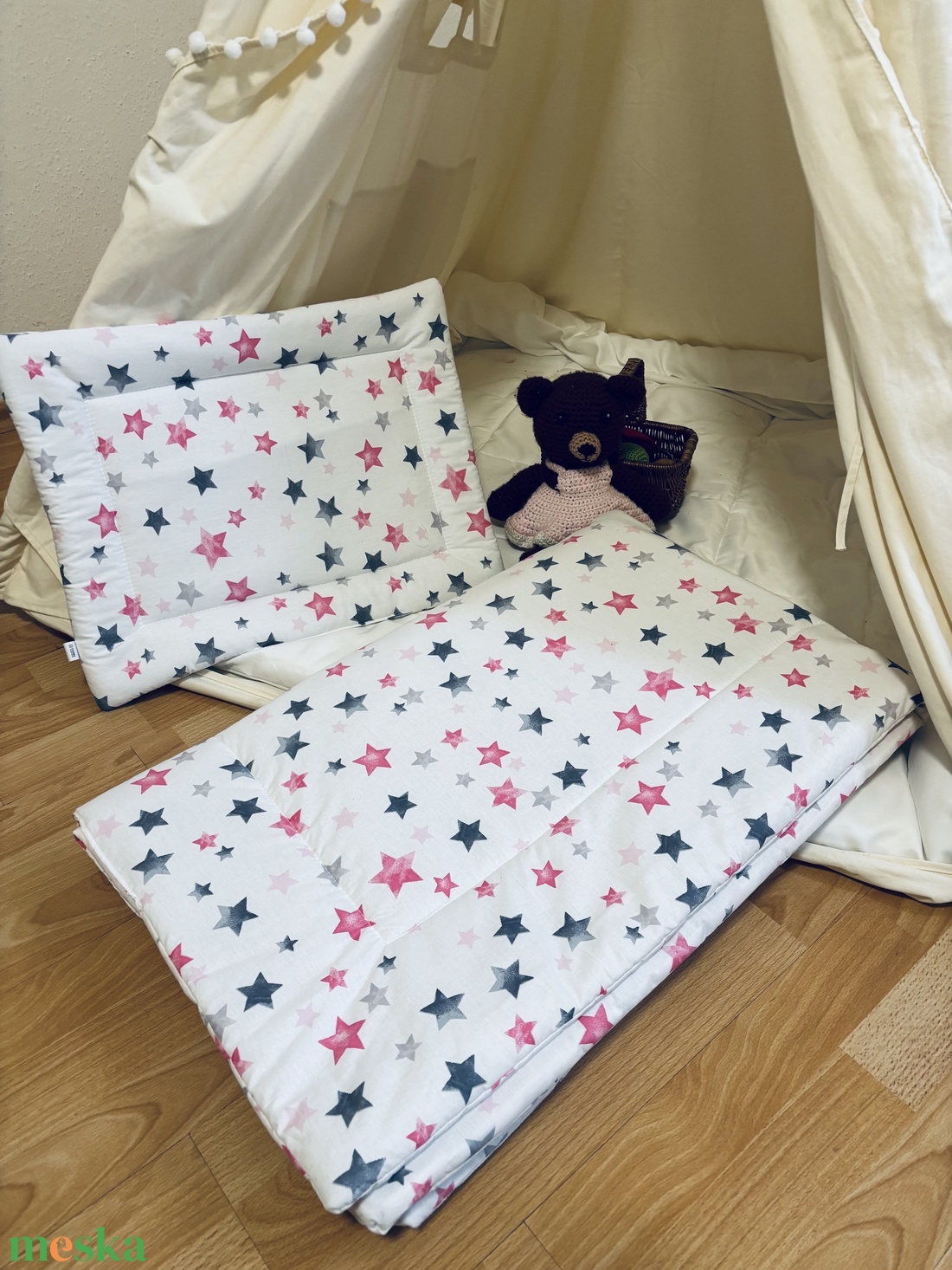 Ágynemű szett (csillagos) - játék & sport - ovis felszerelés - ovis ágynemű - Meska.hu