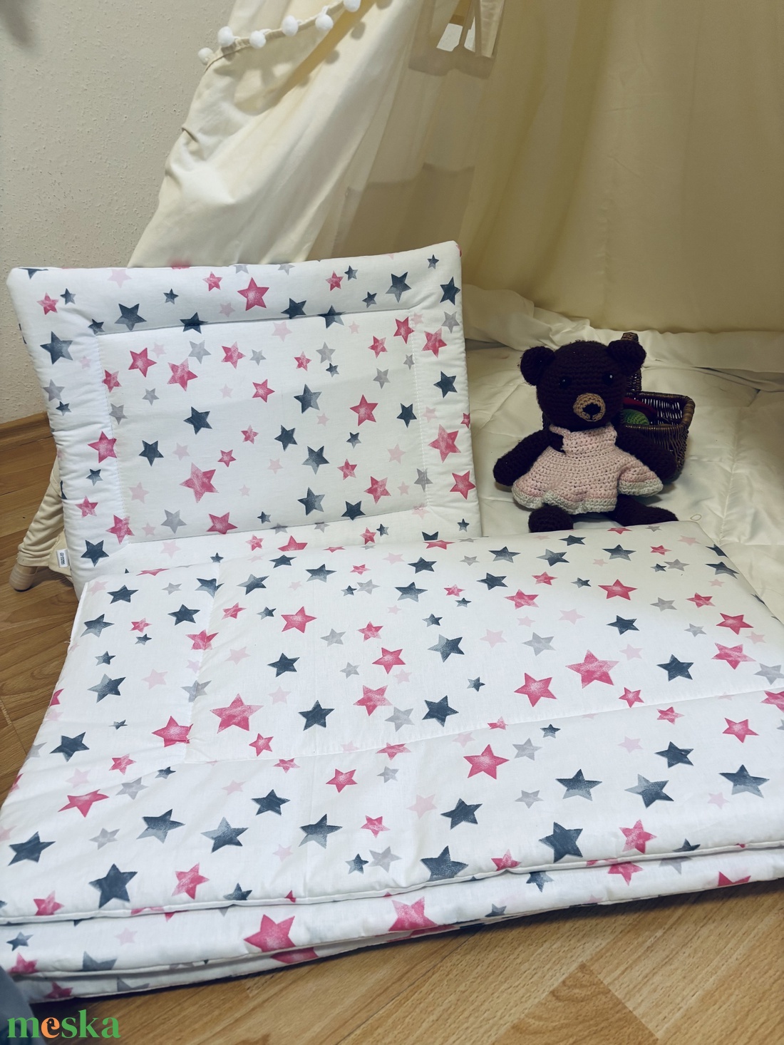 Ágynemű szett (csillagos) - játék & sport - ovis felszerelés - ovis ágynemű - Meska.hu
