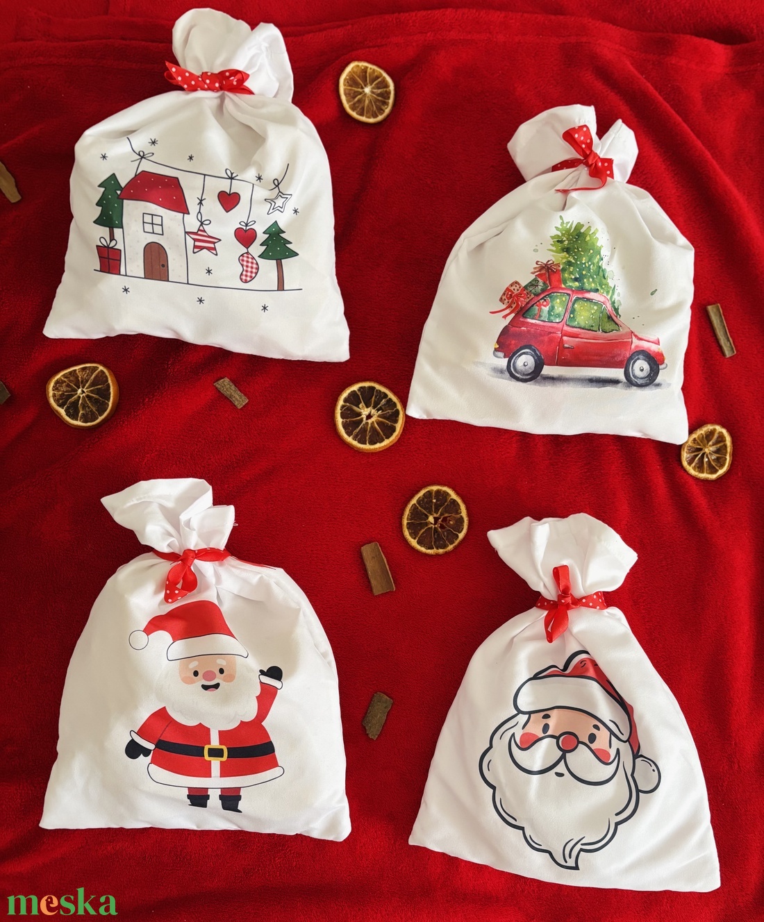 Mikulás zsák - karácsony - mikulás - mikulás zsák - Meska.hu