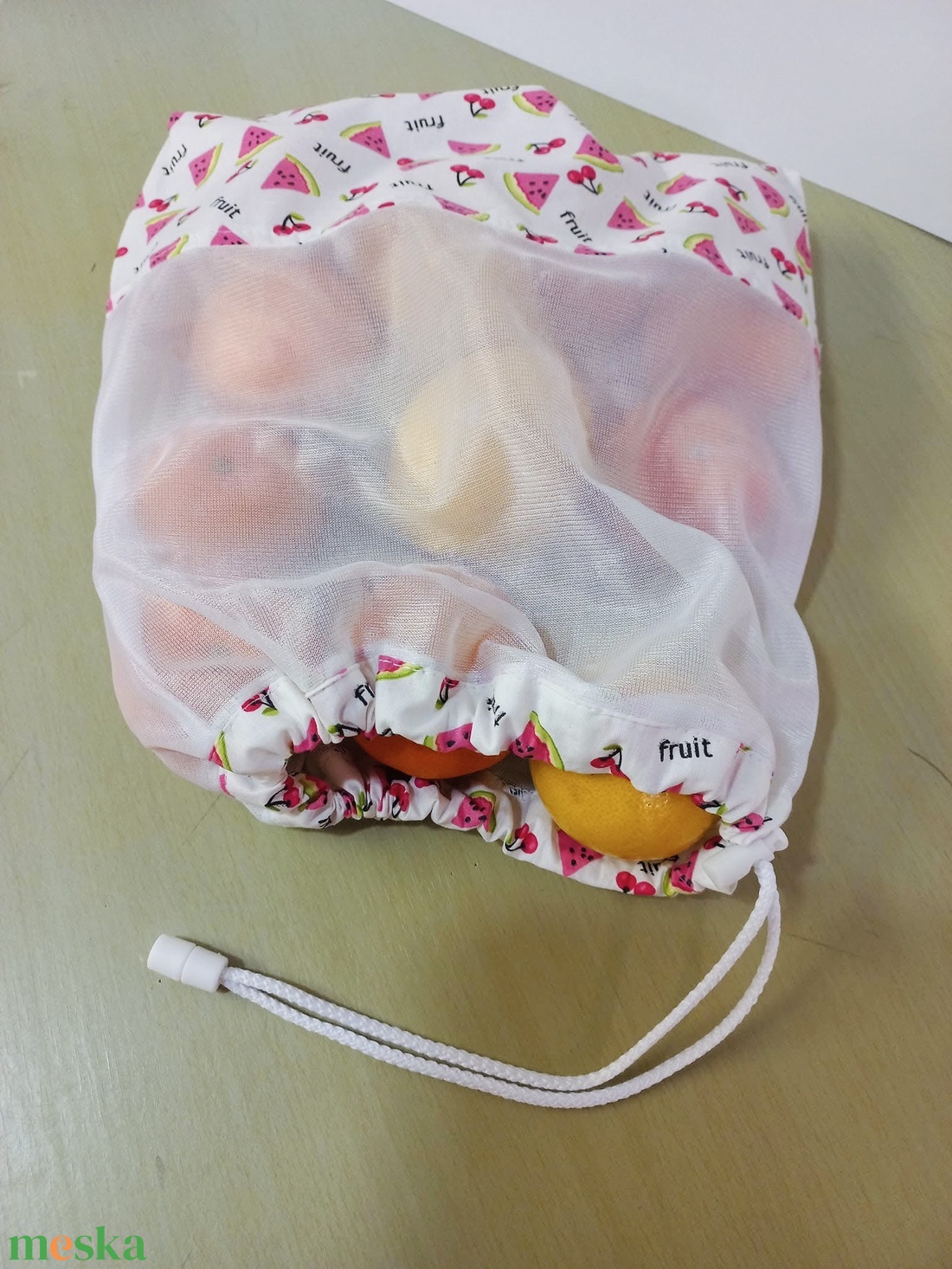 Dinnyés szatyor - táska & tok - bevásárlás & shopper táska - shopper, textiltáska, szatyor - Meska.hu