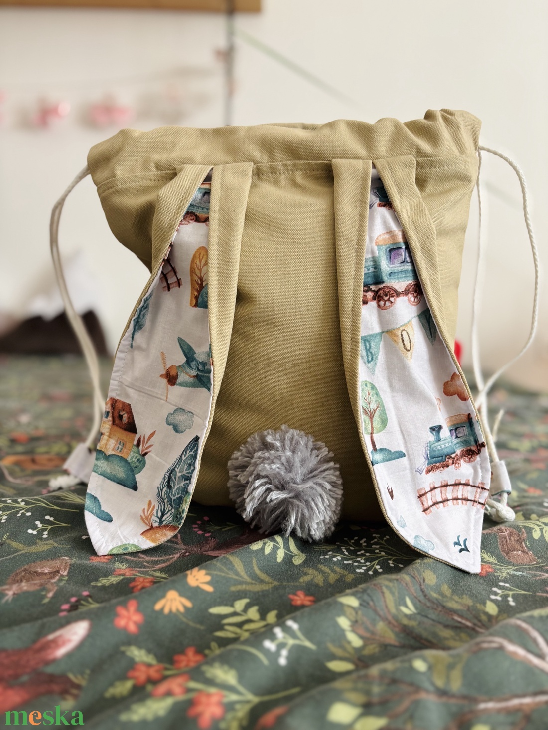 Vonatos hátizsák - játék & sport - ovis felszerelés - ovis hátizsák - Meska.hu