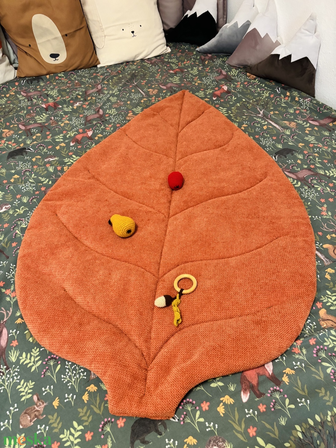 Narancssárga levélszőnyeg - otthon & életmód - lakástextil - szőnyeg - más típusú szőnyeg - Meska.hu