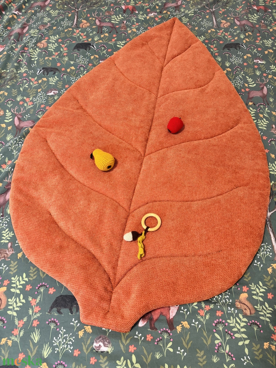 Narancssárga levélszőnyeg - otthon & életmód - lakástextil - szőnyeg - más típusú szőnyeg - Meska.hu