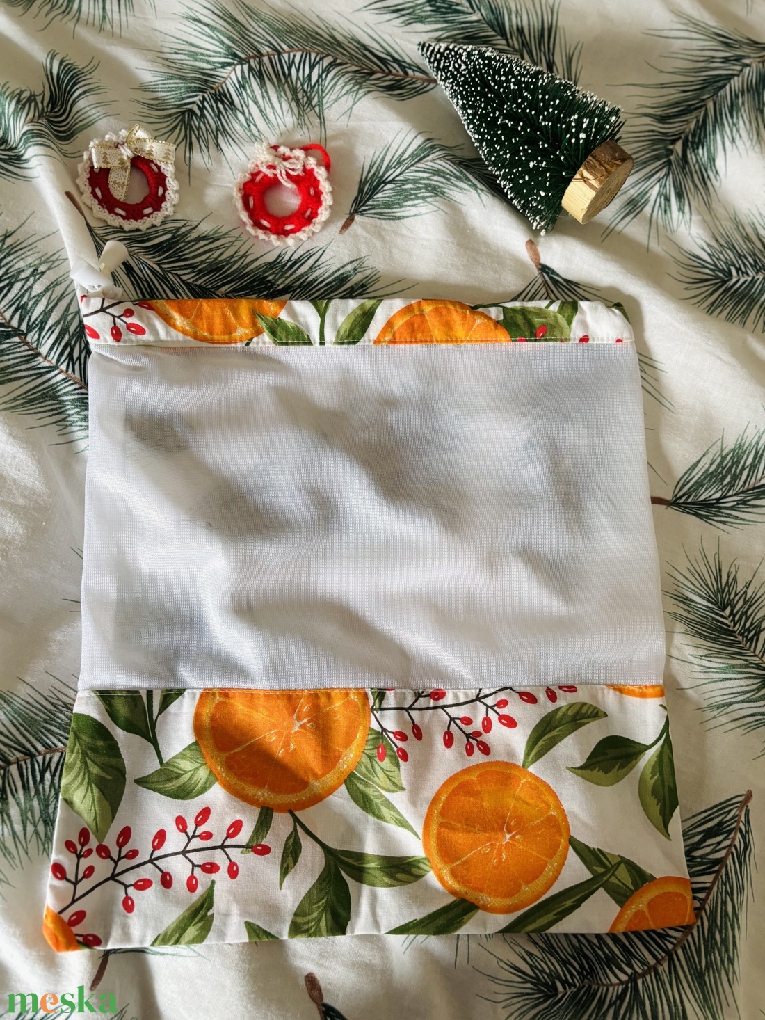 Narancsos szatyor - táska & tok - bevásárlás & shopper táska - shopper, textiltáska, szatyor - Meska.hu