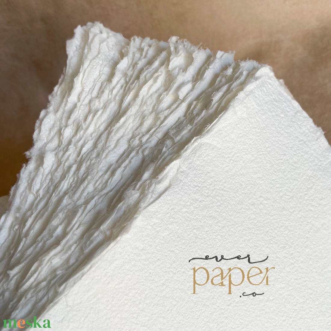 EMBOSSED Merített papír esküvői meghívó - A6 méret - esküvő - meghívó & kártya - meghívó - Meska.hu