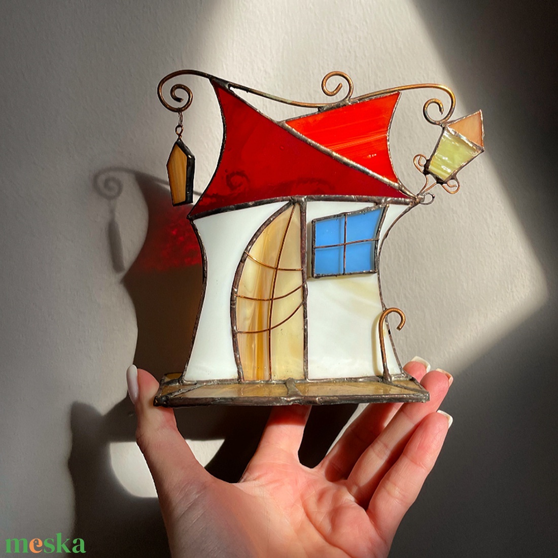 Tiffany Manóházikó üvegdísz, asztaldísz - otthon & életmód - dekoráció - asztal és polc dekoráció - díszüveg - Meska.hu