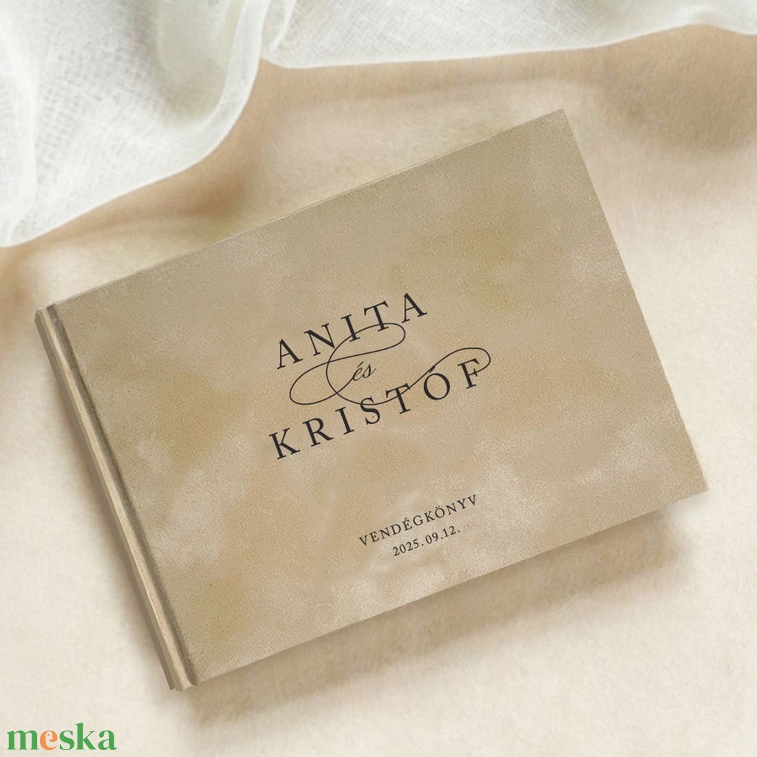 BÁRSONY VENDÉGKÖNYV - MOUSSE VELVET - A5 - A4 - esküvő - emlék & ajándék - vendégkönyv - Meska.hu