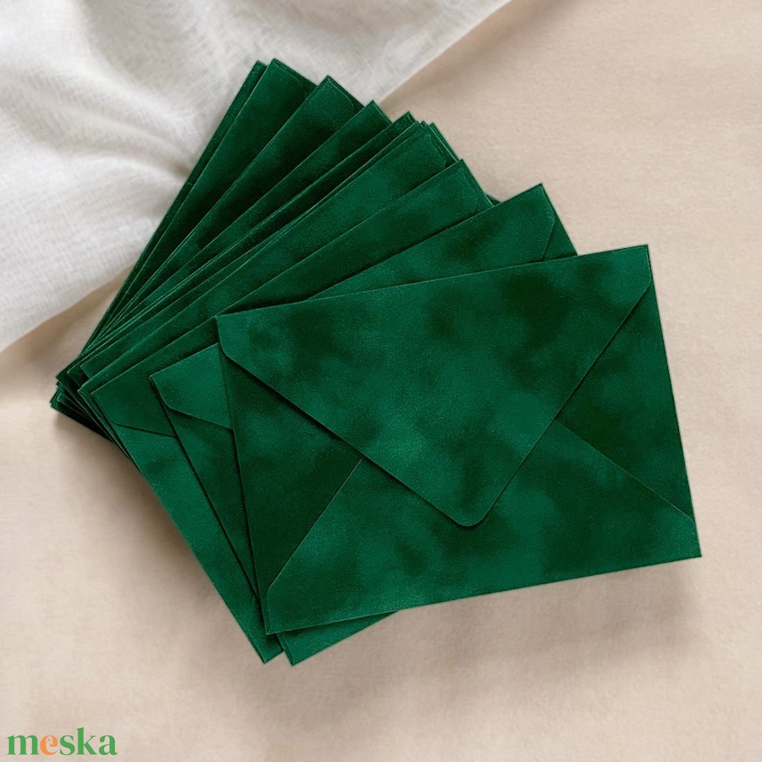 Karácsonyi bársony boríték - C6 - otthon & életmód - papír, írószer - boríték - Meska.hu