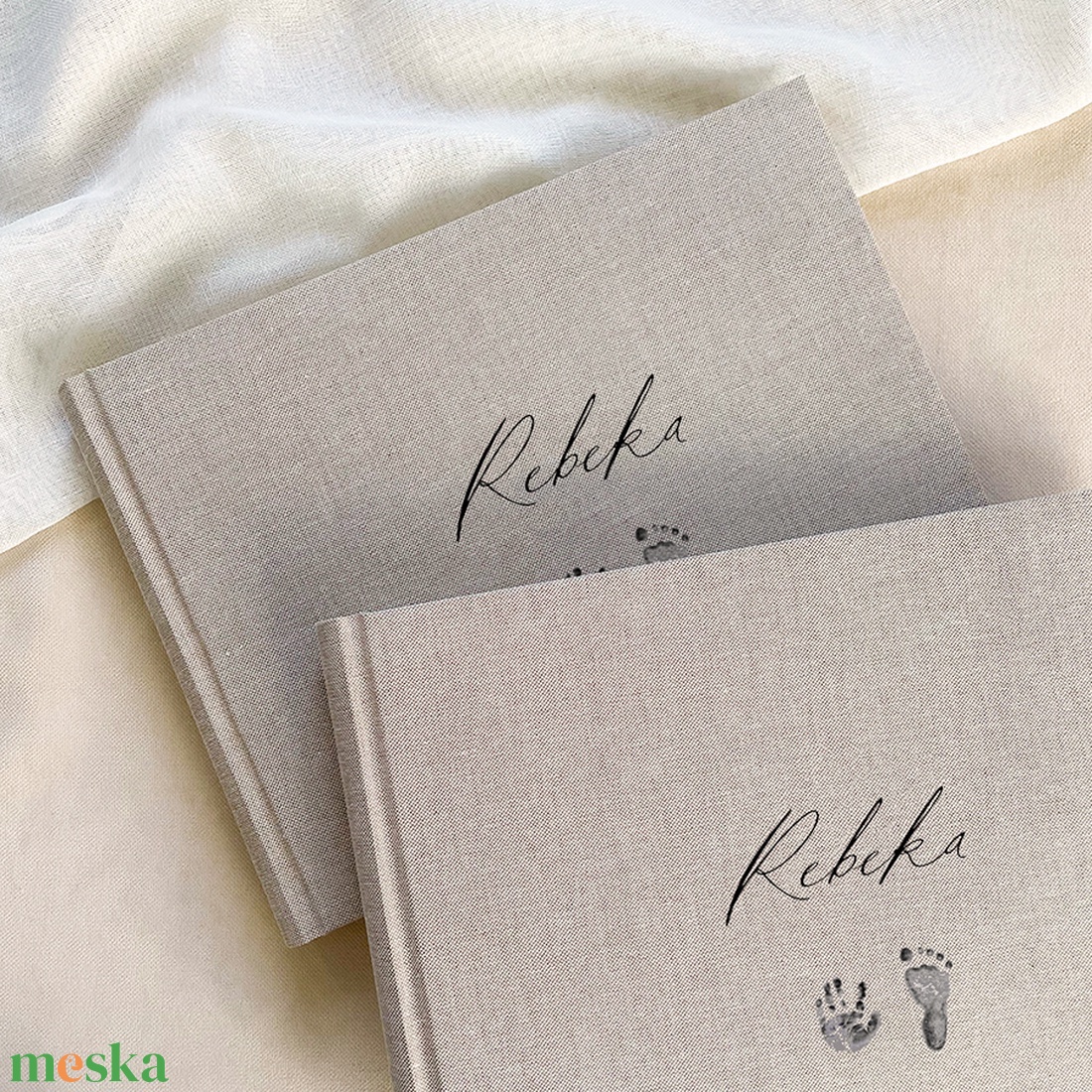 VÁSZON FOTÓALBUM - BABA TAPPANCS - esküvő - emlék & ajándék - album & fotóalbum - Meska.hu