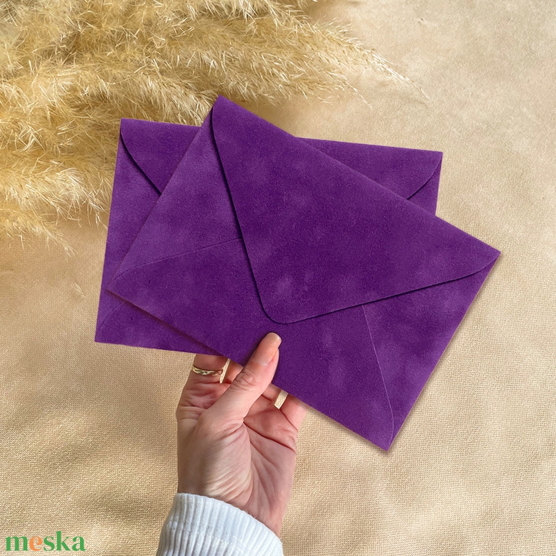 BÁRSONY/PLÜSS BORÍTÉK - LILA - otthon & életmód - papír, írószer - boríték - Meska.hu