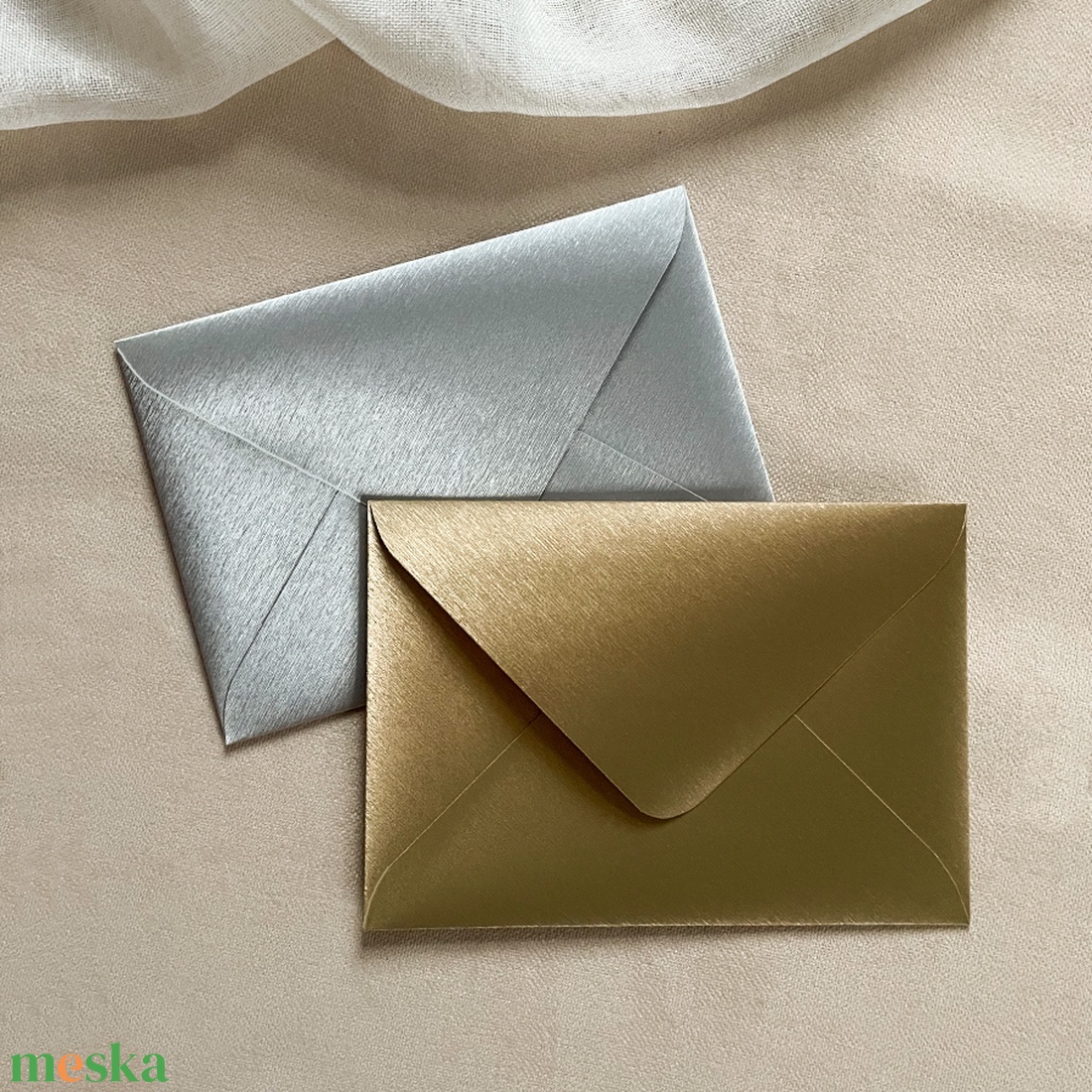 VÁSZON BORÍTÉK - ROYAL GOLD - otthon & életmód - papír, írószer - boríték - Meska.hu