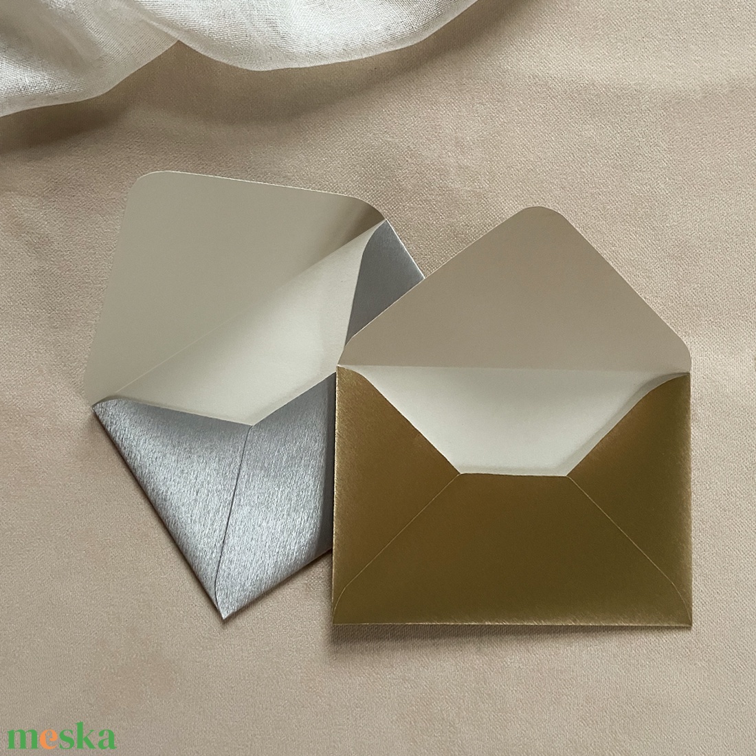 VÁSZON BORÍTÉK - ROYAL GOLD - otthon & életmód - papír, írószer - boríték - Meska.hu