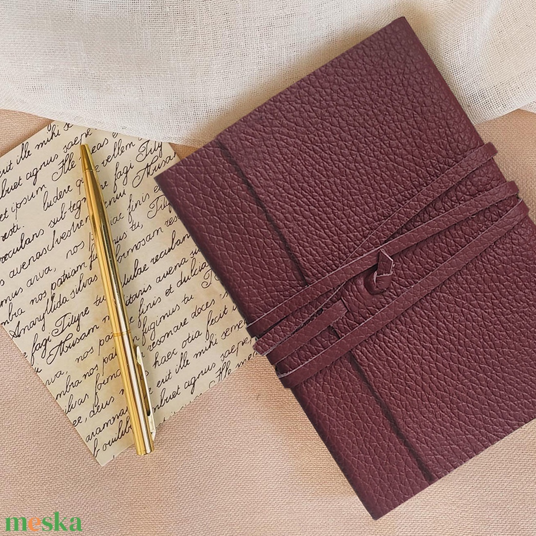 Gesztenyebarna bőr notesz, napló, tervező, jegyzetfüzet, rajzfüzet, utazási napló - otthon & életmód - papír, írószer - jegyzetfüzet & napló - Meska.hu