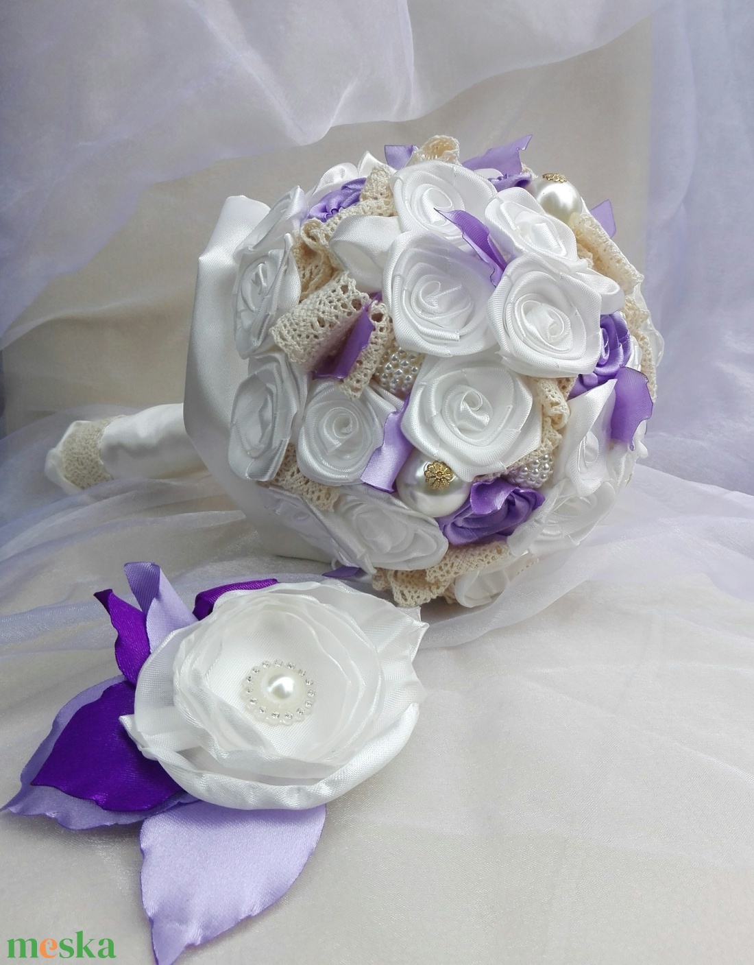 Bieder Lavender menyasszonyi csokor - esküvő - menyasszonyi- és dobócsokor - Meska.hu Bieder Lavender menyasszonyi csokor - esküvő - menyasszonyi- és dobócsokor - Meska.hu