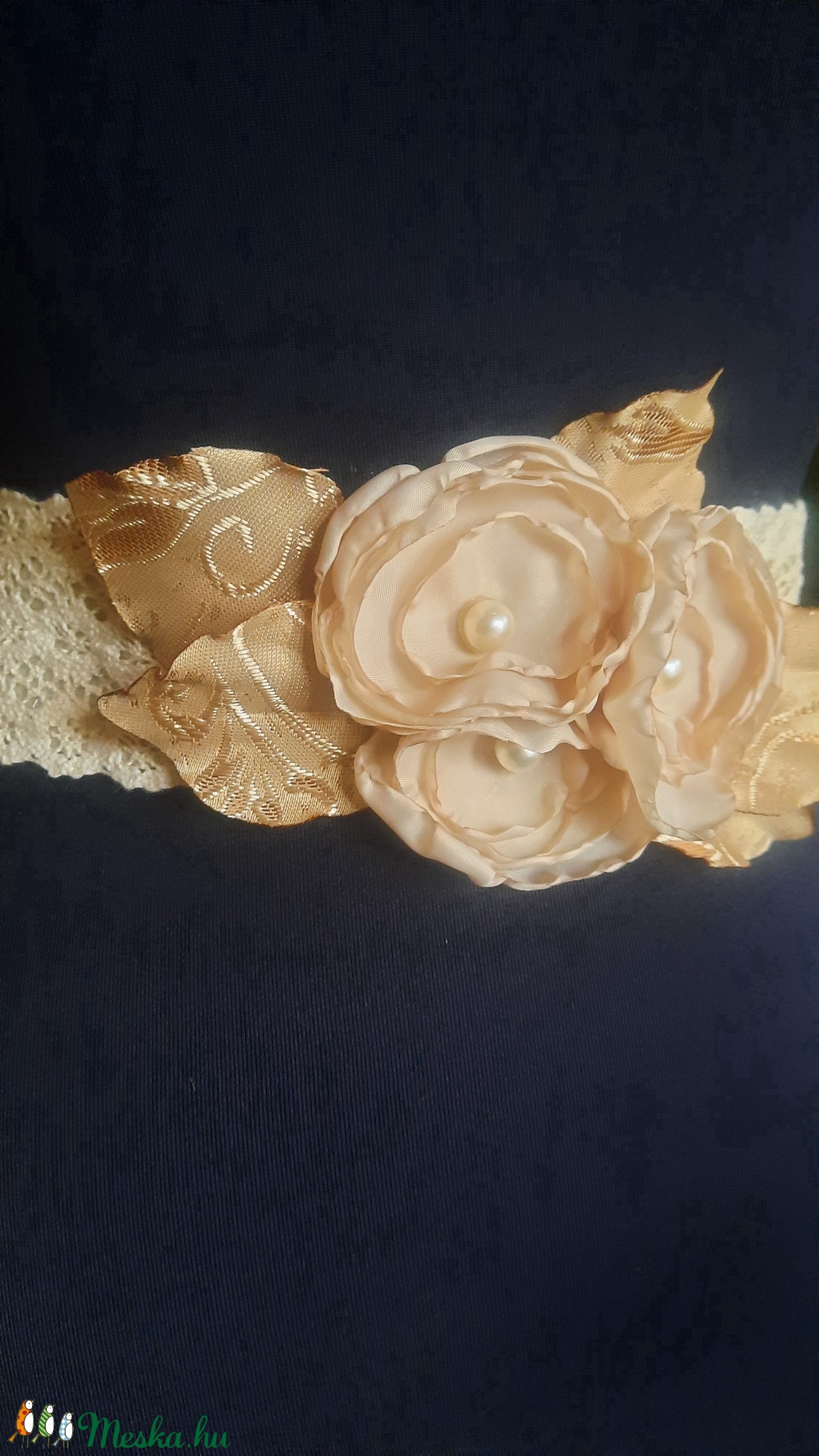 Csipke öv - esküvő - kiegészítők - öv & pánt - Meska.hu