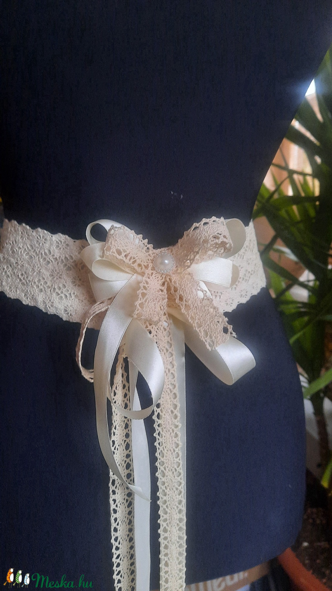 Csipke öv - esküvő - kiegészítők - öv & pánt - Meska.hu