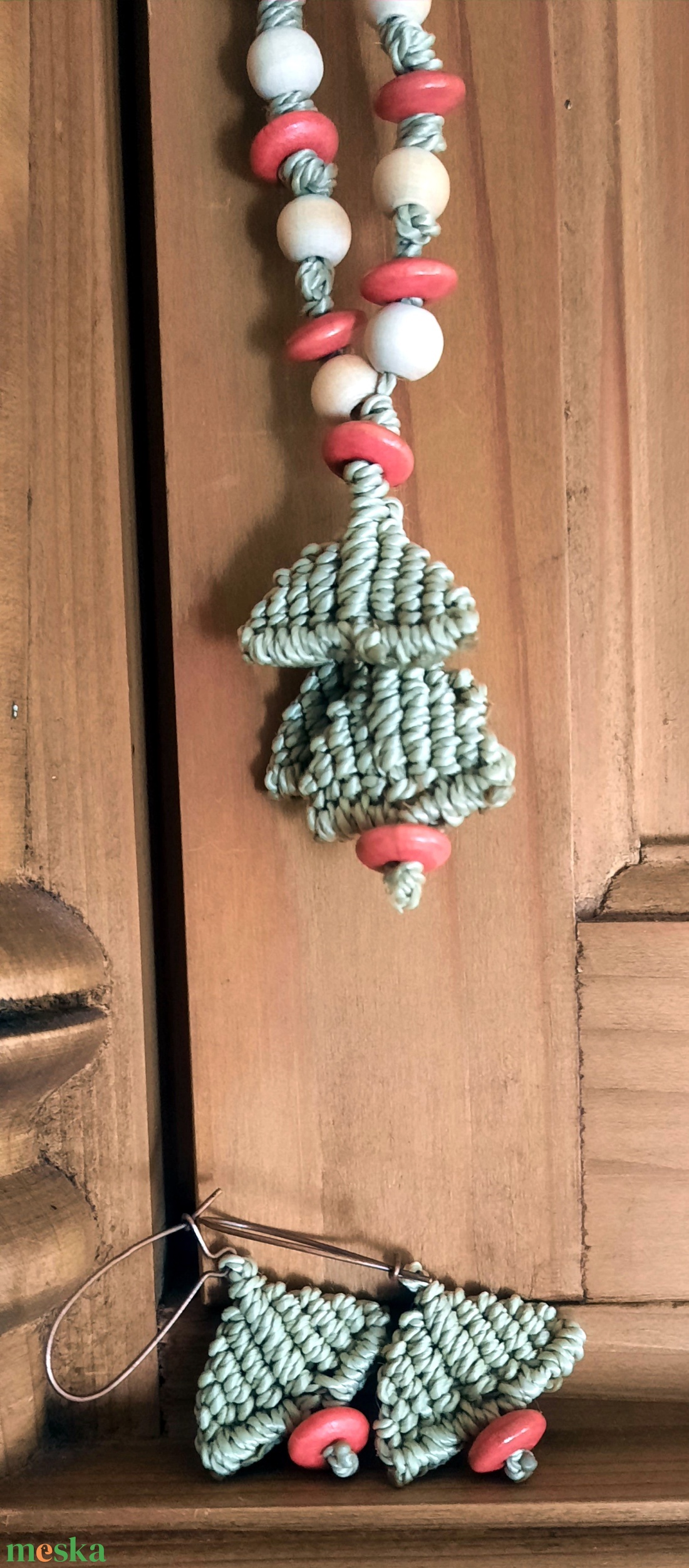 Csomózott ékszerszett, natural - ékszer - ékszerszett - Meska.hu