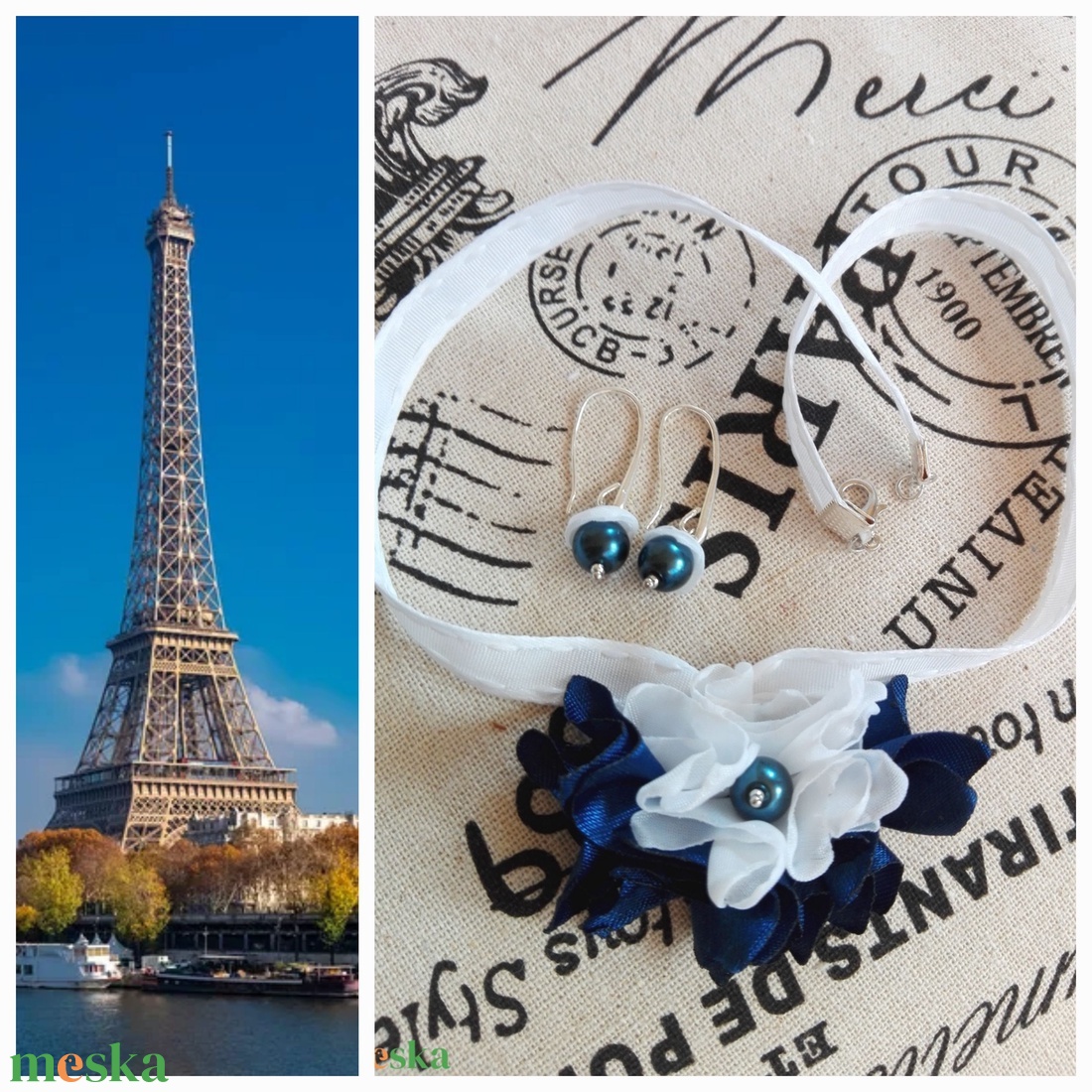 Paris ékszer szett, textil ékszer - ékszer - ékszerszett - Meska.hu Paris ékszer szett, textil ékszer - ékszer - ékszerszett - Meska.hu